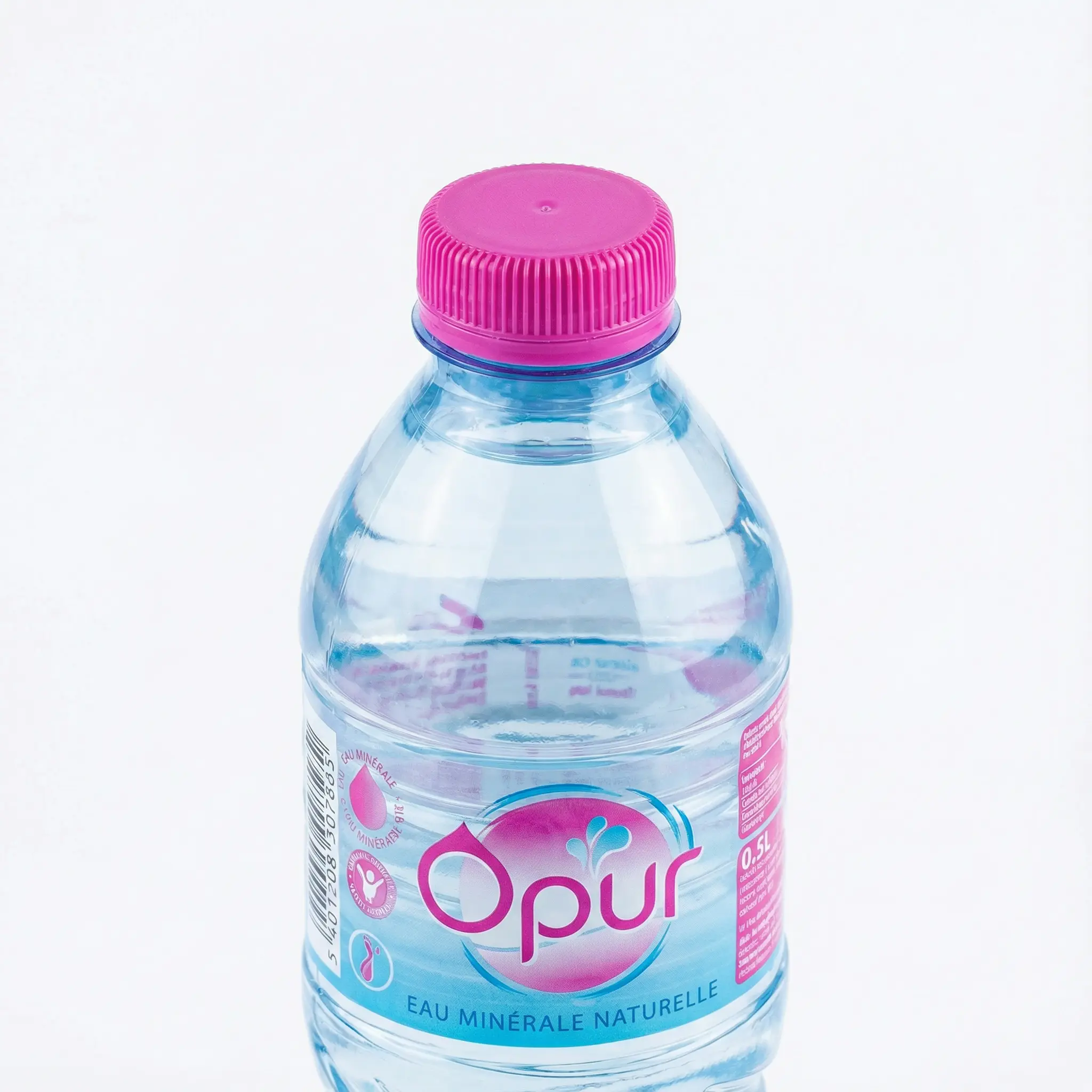 bouchon rose pratique bouteille eau opur 50cl